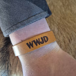 Leren armband - WWJD