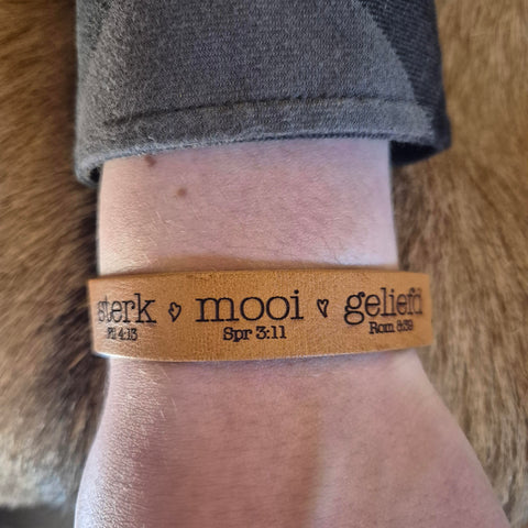 Leren armband - Sterk - Mooi - Geliefd