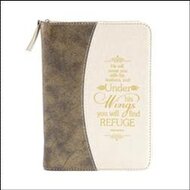 Schrijfdagboek met rits - He will cover you with his feathers..