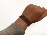 Leren armband - Jesus saves