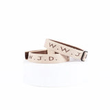 Armband - W.W.J.D - beige