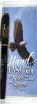 Gel pen met boekenlegger; Stand fast in faith