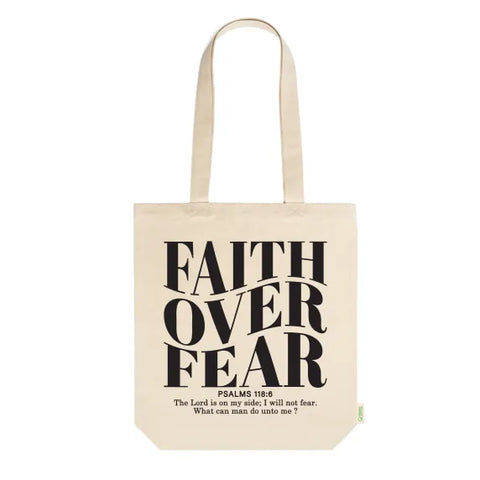 Faith over Fear- Ecru tas