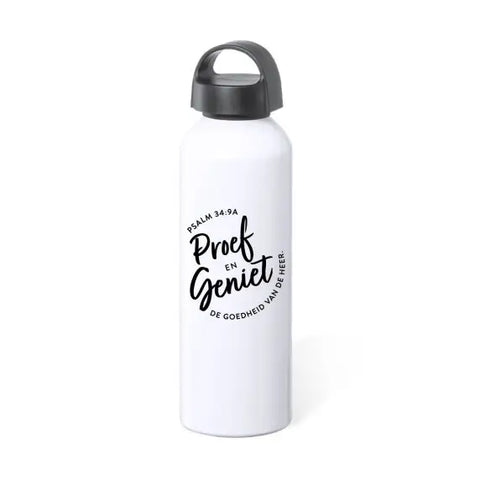 Waterfles Proef en geniet
