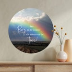 Muurcirkel ‘Boog in de wolken’ - 40 cm.