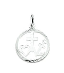 Zilveren ketting met hanger Geloof, Hoop en Liefde