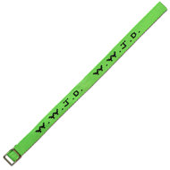 Armband W.W.J.D. groen