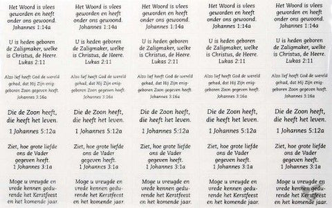Stickervel 60 teksten kerst