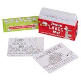 Kleurkaarten voor kinderen - 44 stuks- Jesus loves me