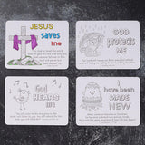 Kleurkaarten voor kinderen - 44 stuks- Jesus loves me
