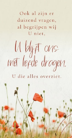 Magneet boekenlegger - U blijft ons met liefde dragen