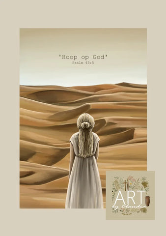 Poster A4 Hoop op God - Art by Claudia