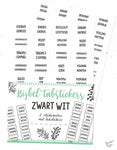 Bijbel tabstickers zwart wit