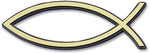 Auto embleem - Ichtusvis - 13 cm - goud