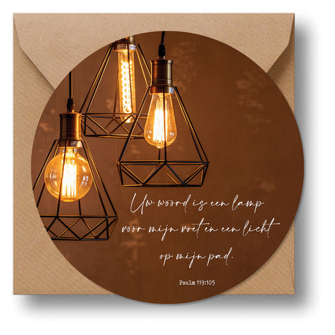 Cirkelcadeau 'Uw woord is een lamp voor mijn voet en een licht op mijn pad' - Psalm 119:105