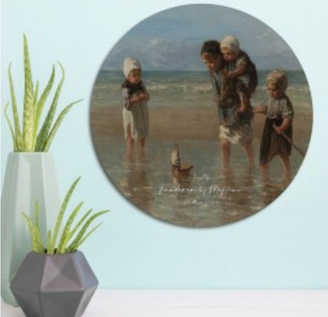 Muurcirkel - Kinderen der zee - Laat de kinderen bij mij komen - 30 cm