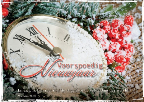 Pakje van 5 kaarten Voorspoedig Nieuwjaar